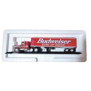 Budweiser King of Beers Red Semi Truck Trailer Diecast Model Peterbilt Matchbox
